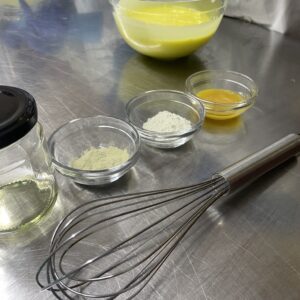 Les matières premières choisies par un participant à l'atelier