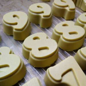 Savons en forme de chiffre