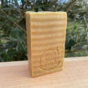 Savon devant un olivier