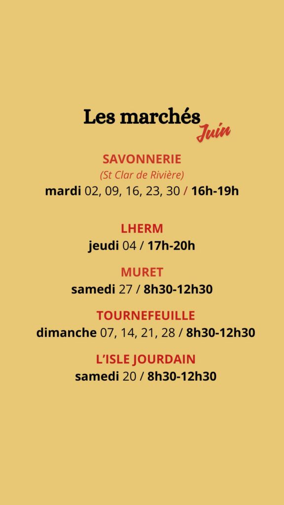 Planning des marchés