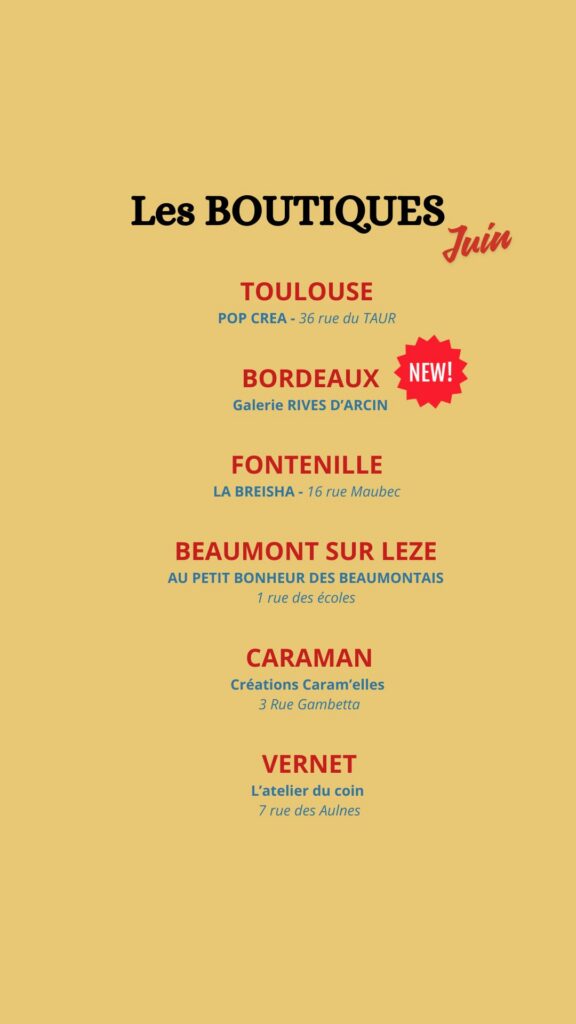 Planning des boutiques